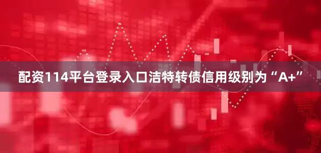 配资114平台登录入口洁特转债信用级别为“A+”